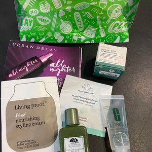 Sephora play! 6 pc set urban decay, clinique, living proof